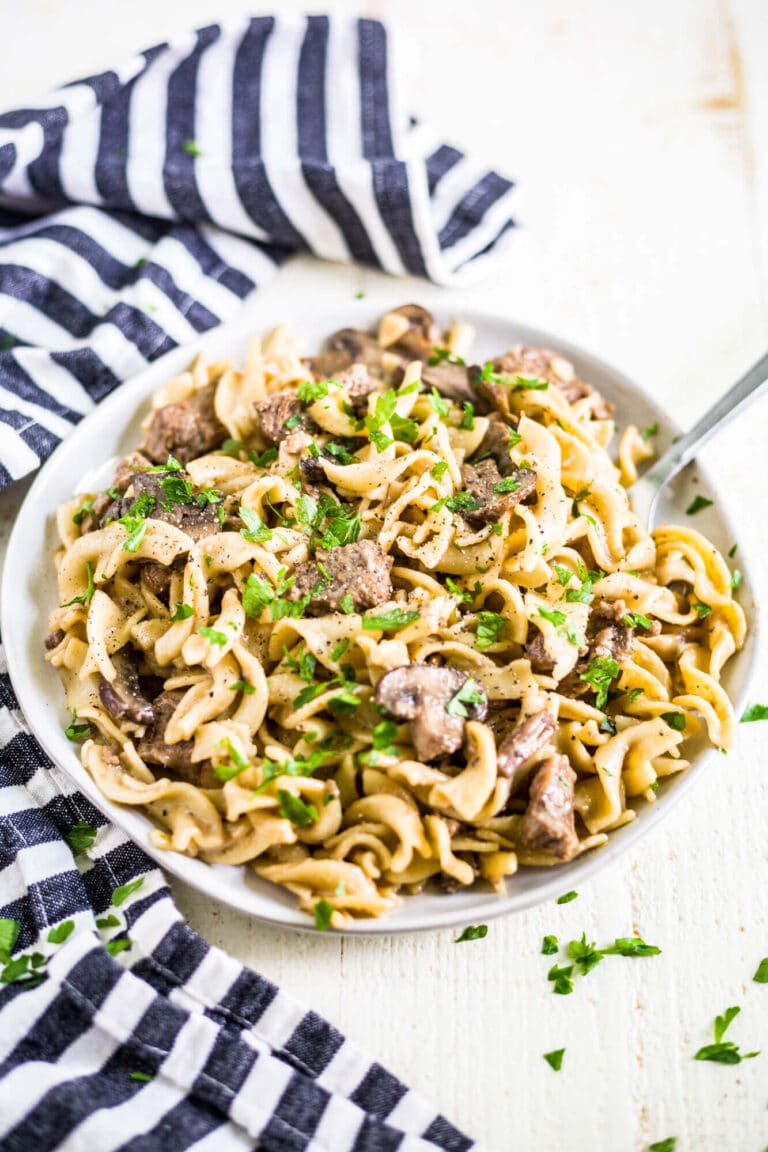 Healthy Instant Pot Beef Stroganoff | What Molly Made