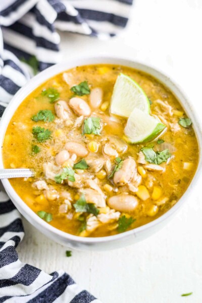 Crockpot Healthy White Chicken Chili | What Molly Made