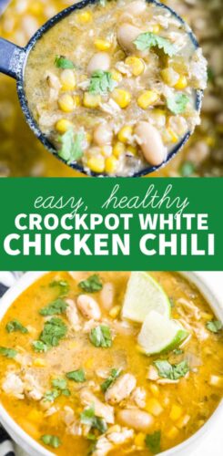 Crockpot Healthy White Chicken Chili - What Molly Made