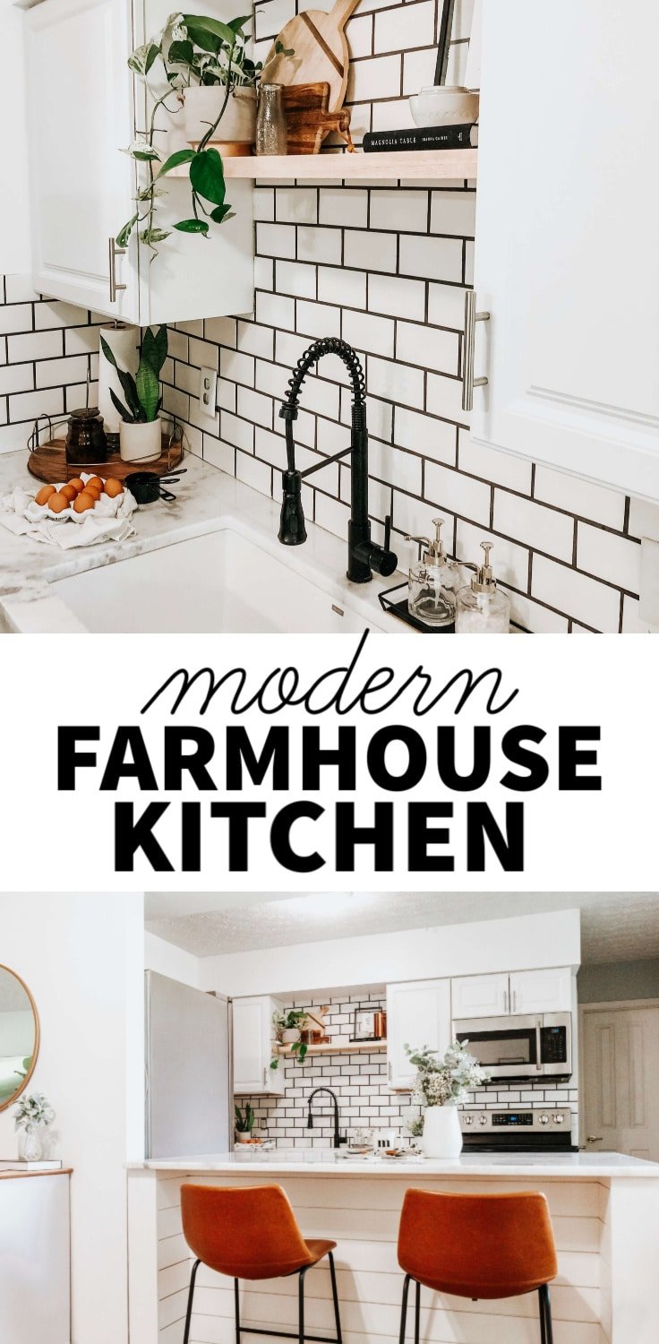 modern farmhouse kitchen update