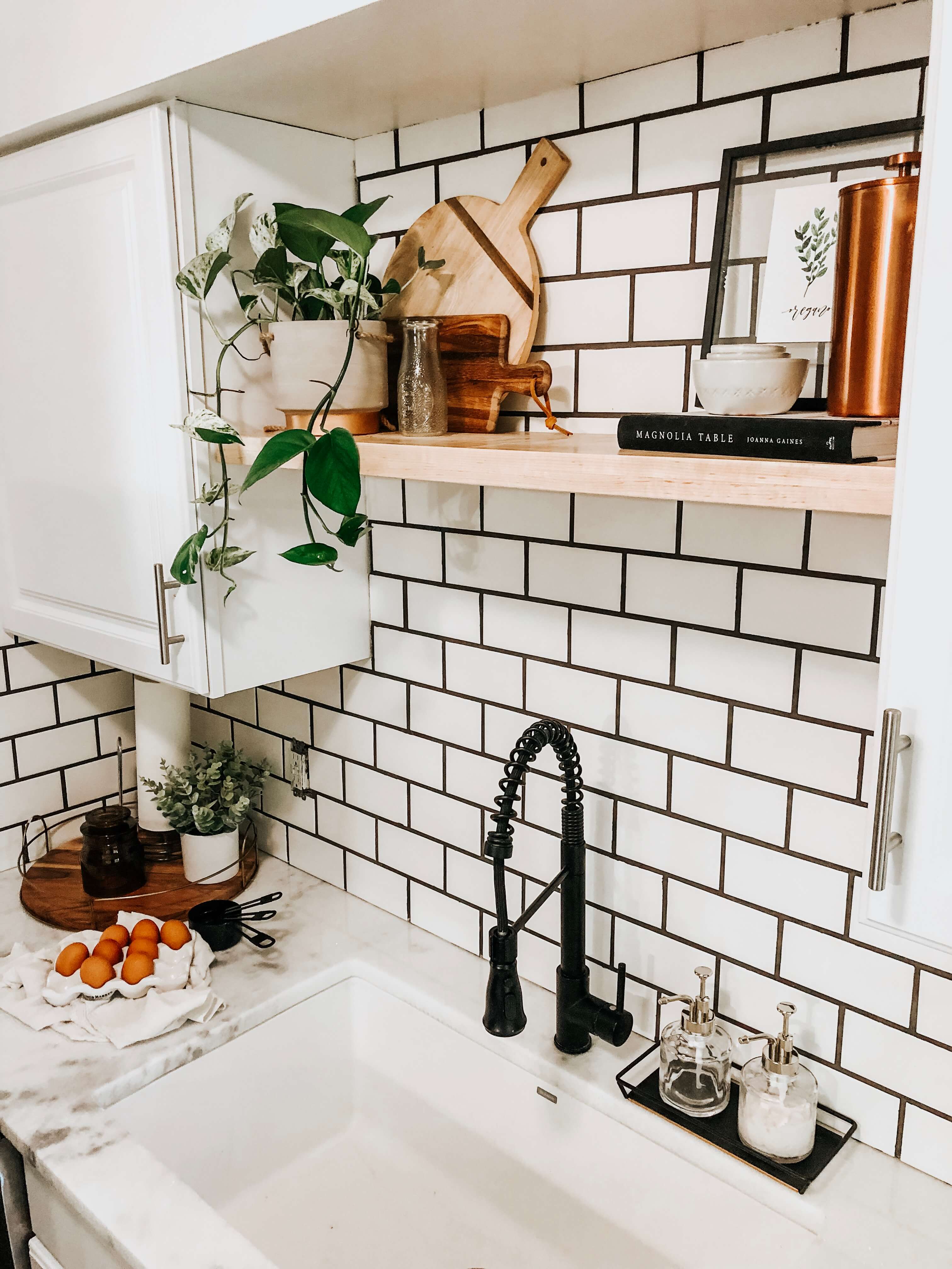 modern farmhouse kitchen update small