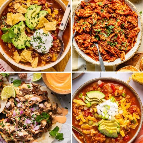 four slow cooker anti inflammatory dinners.
