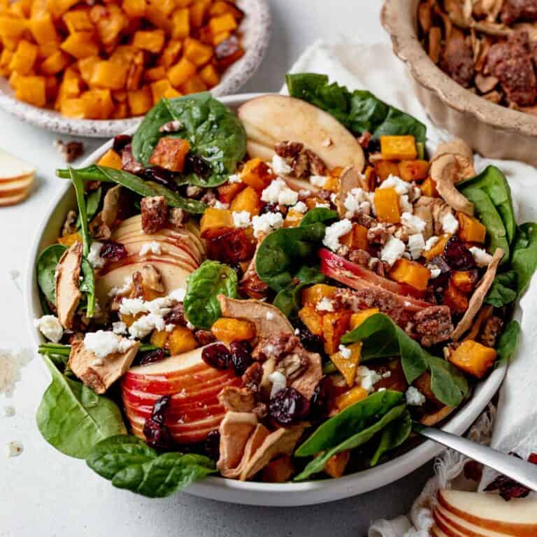 thanksgiving salad in a serving bowl