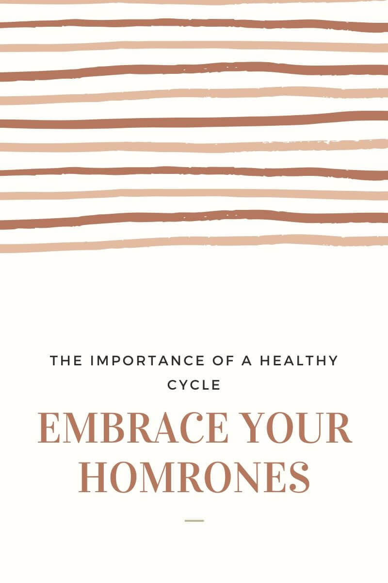 graphic that says "embrace your hormones"