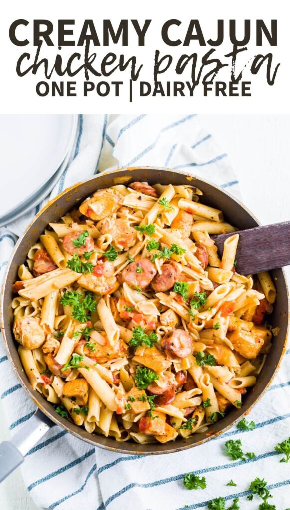 creamy cajun chicken pasta pin