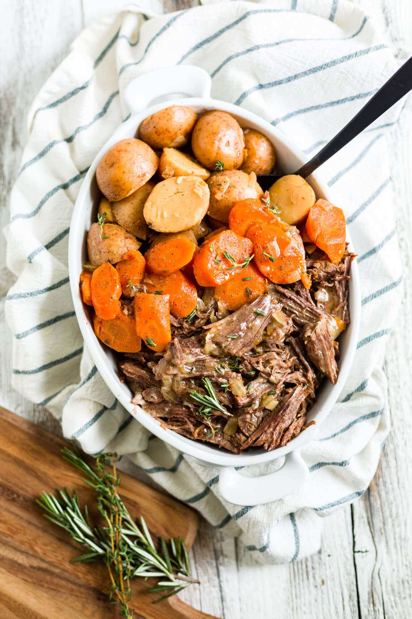 Instant Pot Pot Roast with Potatoes & Carrots - Creme De La Crumb