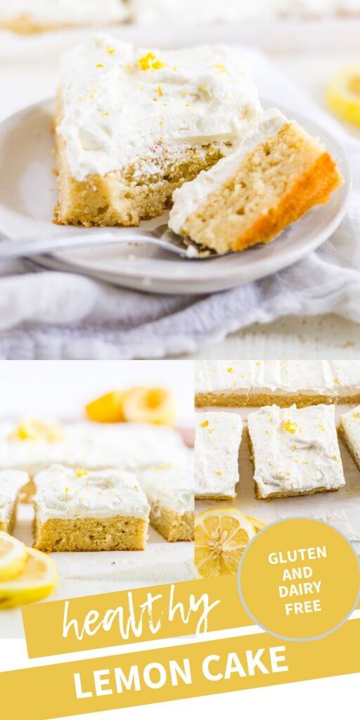 collage of lemon cake pictures with a text overlay