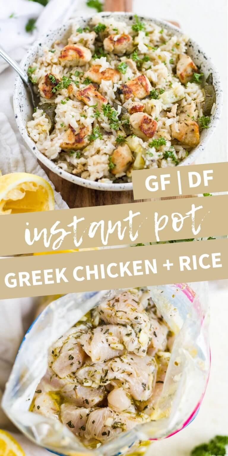 Instant Pot Greek Chicken and Rice What Molly Made