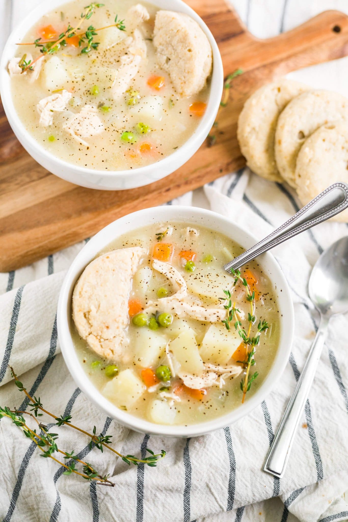 Healthy Chicken Pot Pie Soup [Dairy Free] - What Molly Made