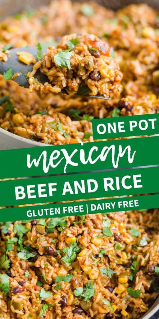 one pot mexican beef and rice pin