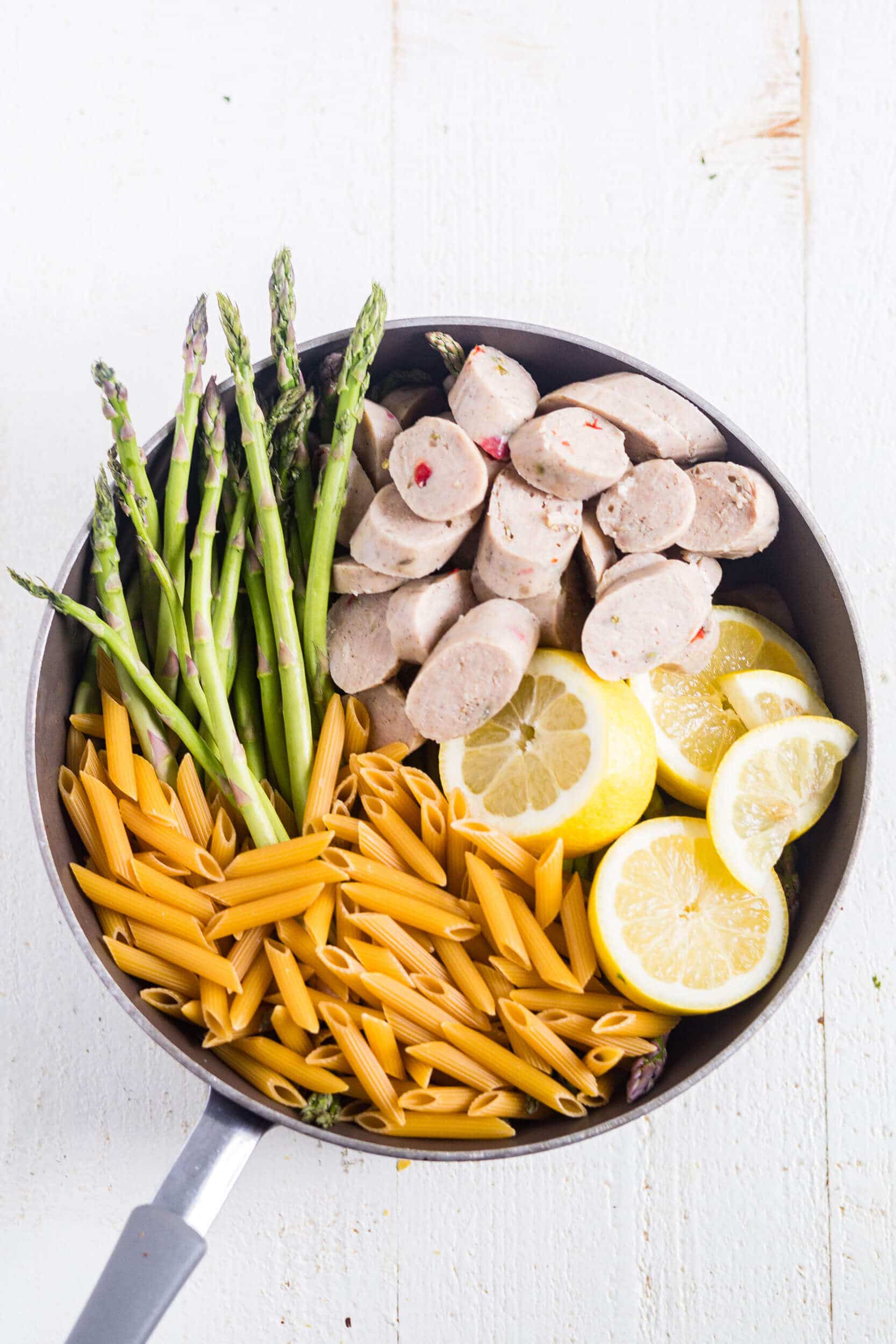 One Pot Lemon Chicken Asparagus Pasta What Molly Made