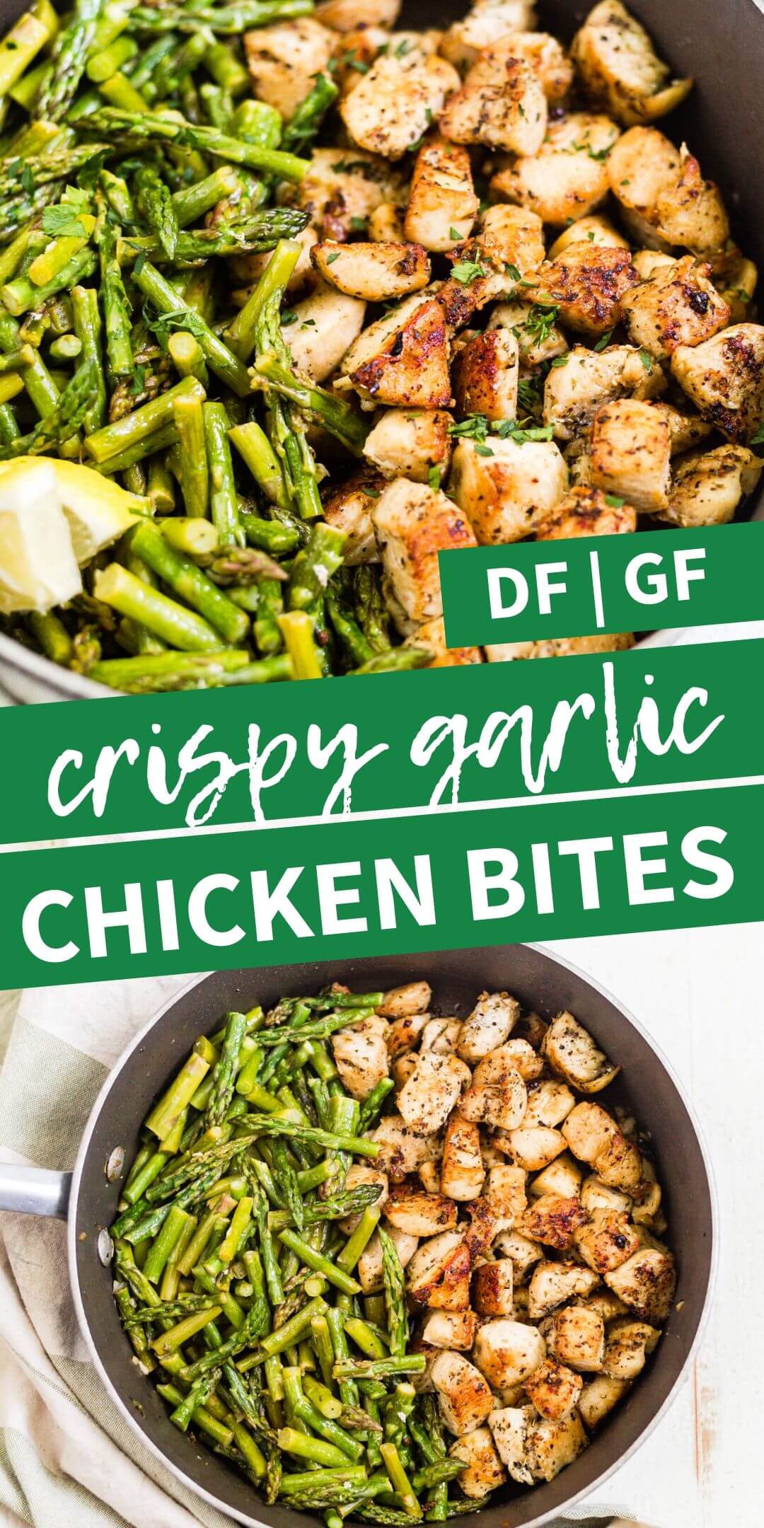crispy garlic chicken bites pin