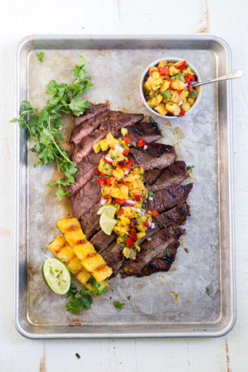 Grilled Flank Steak with Pineapple Salsa | What Molly Made