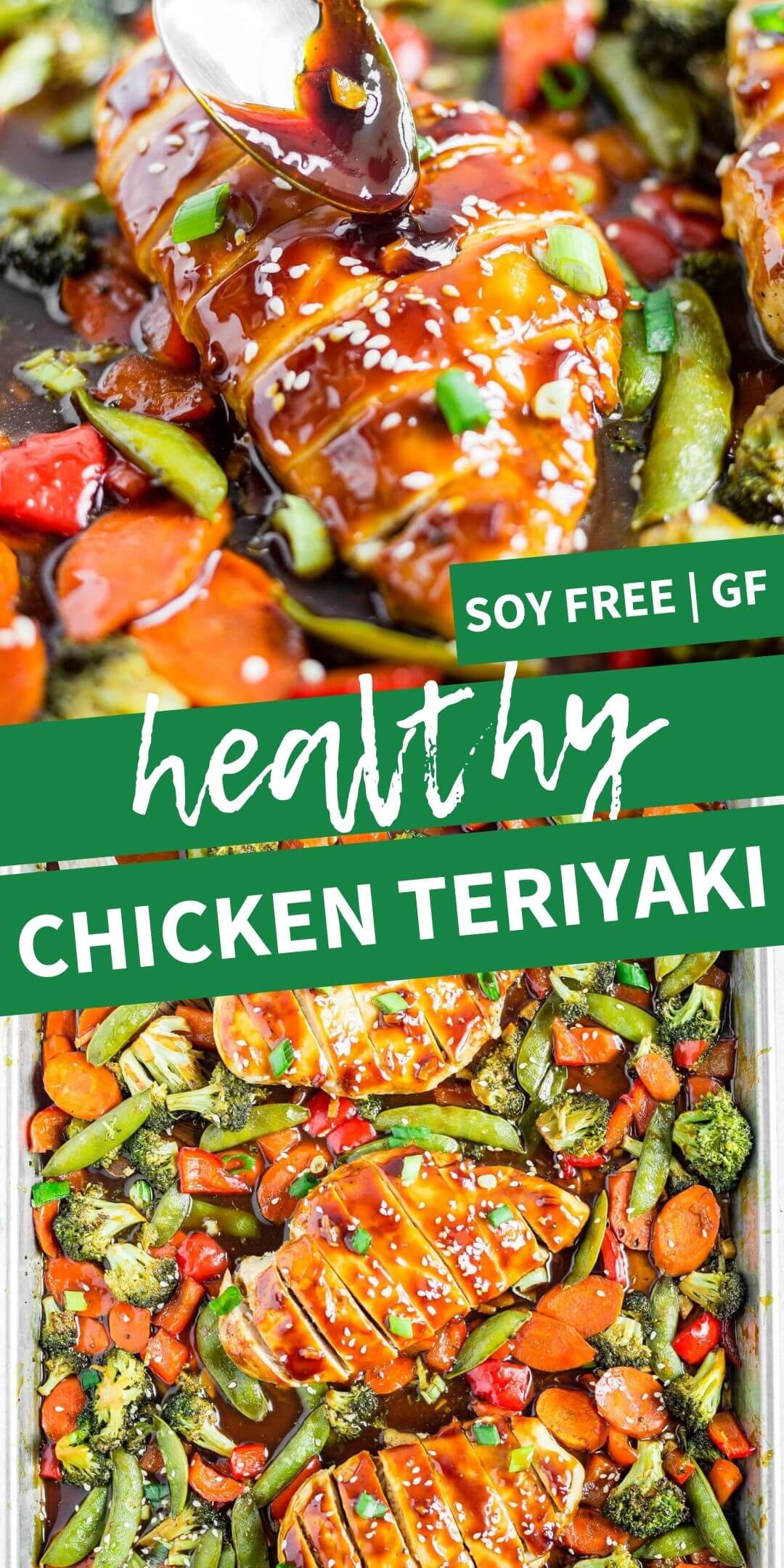 collage image of chicken teriyaki for pinterest