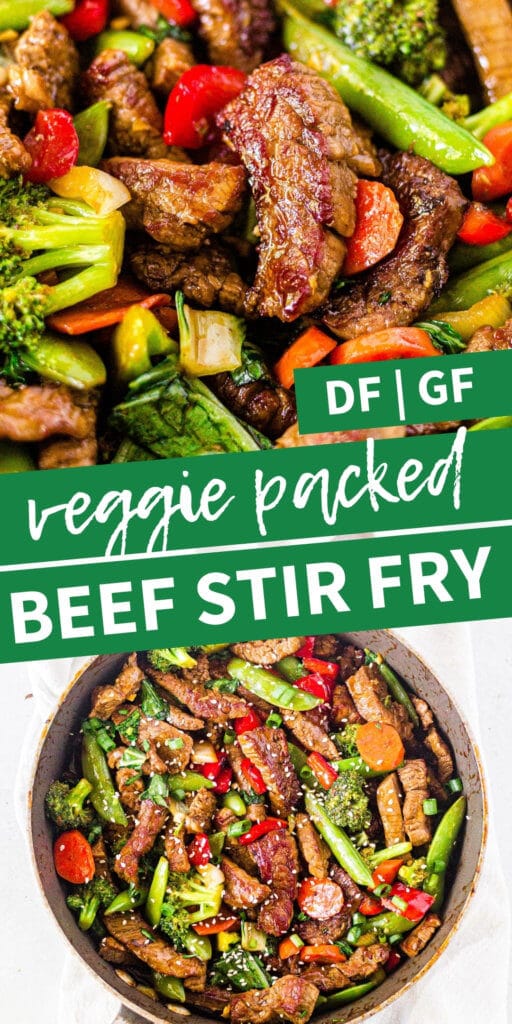 veggie packed steak stir fry pin