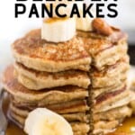 banana oatmeal blender pancakes pin