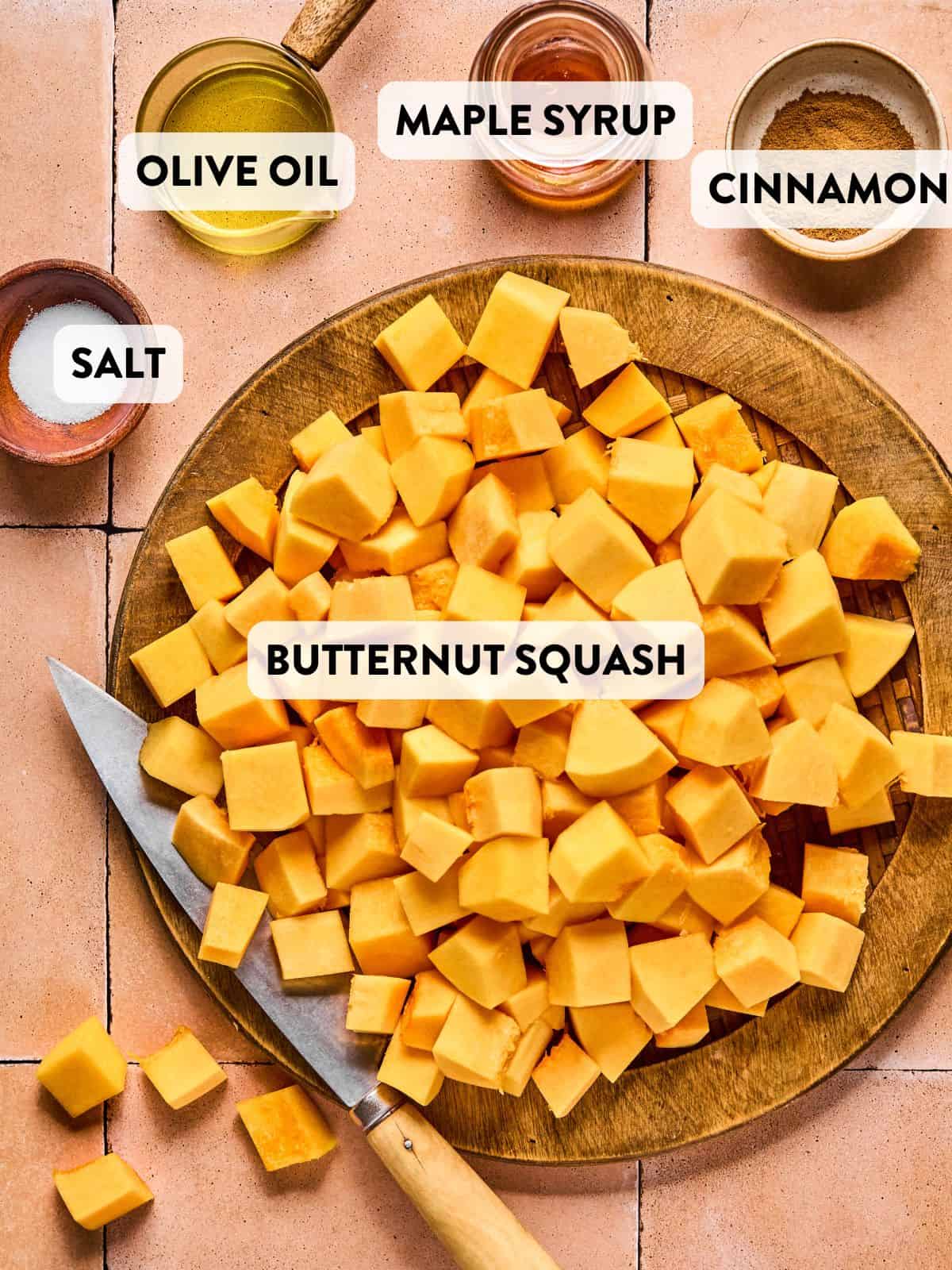 ingredients for roasted butternut squash