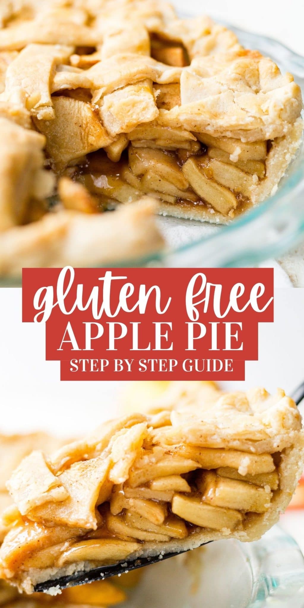 gluten free apple pie recipe pin collage