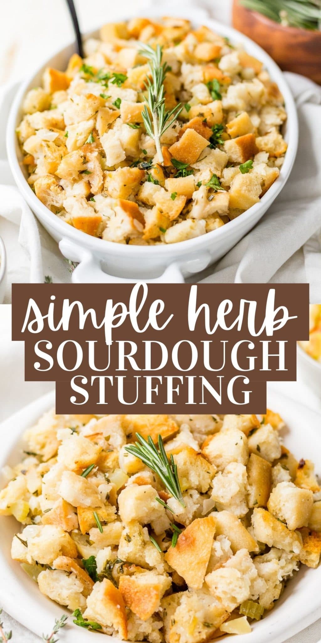 simple herb sourdough stuffing