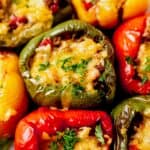 air fryer stuffed peppers with melted cheese