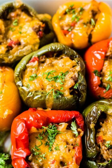 Air Fryer Stuffed Peppers - What Molly Made