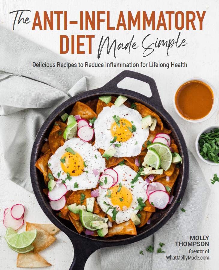 the cover of the anti inflammatory diet made simple cookbook