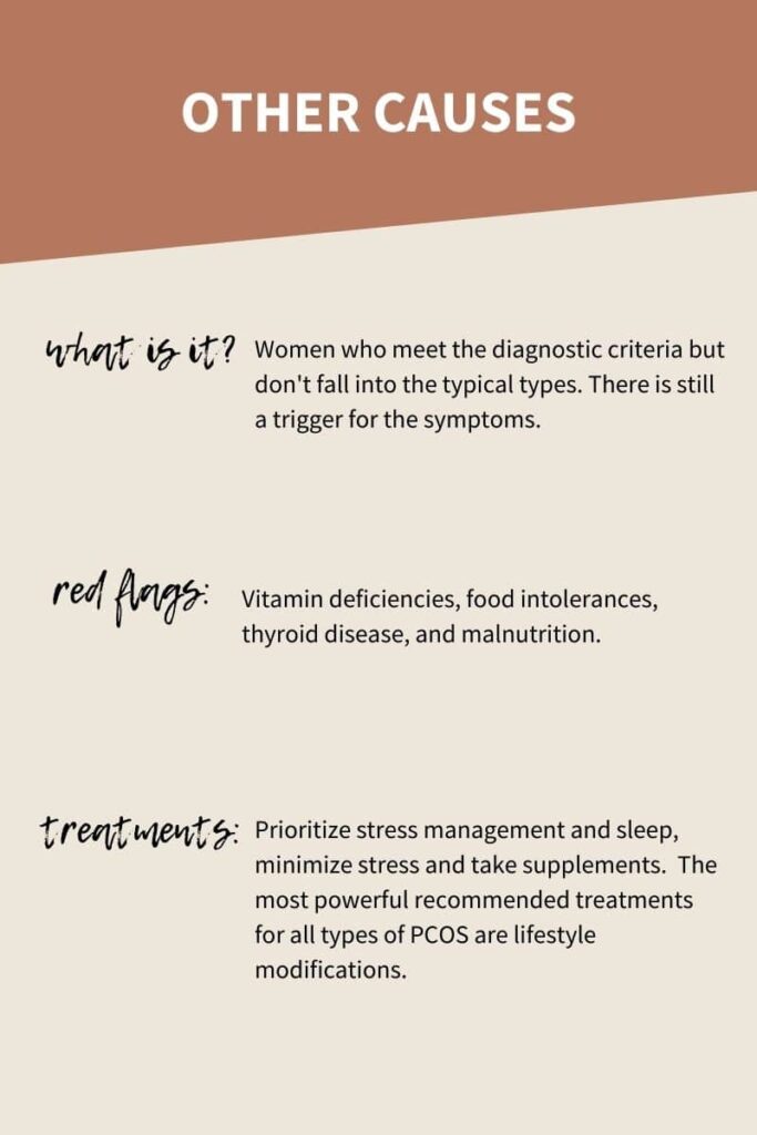 reasons for other causes of pcos besides the 4 types of pcos