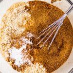 dry ingredients for almond flour banana bread in a mixing bowl
