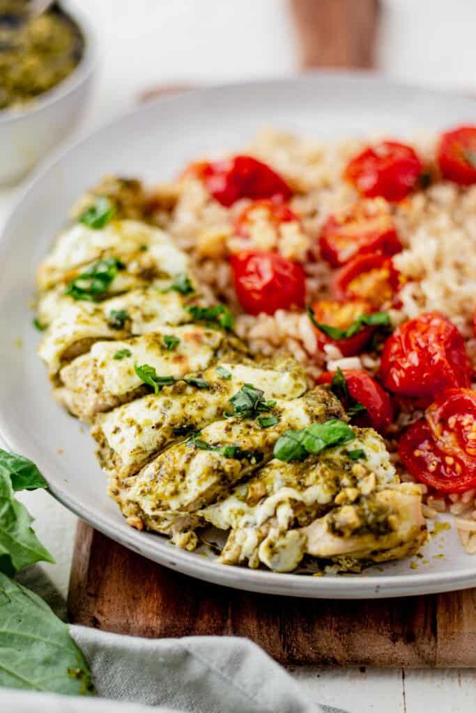 Easy Baked Pesto Chicken