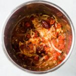 cooked chicken tinga ingredients in the instant pot