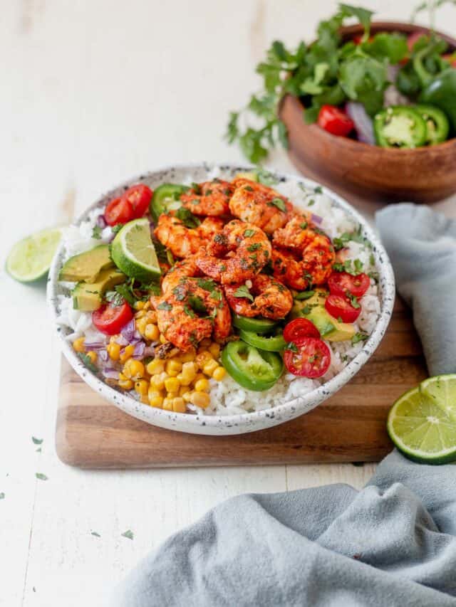 Fiesta Lime Shrimp Bowl - What Molly Made