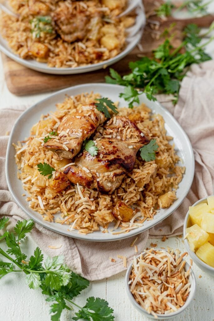 Easy One Pot Hawaiian Chicken With Coconut Rice