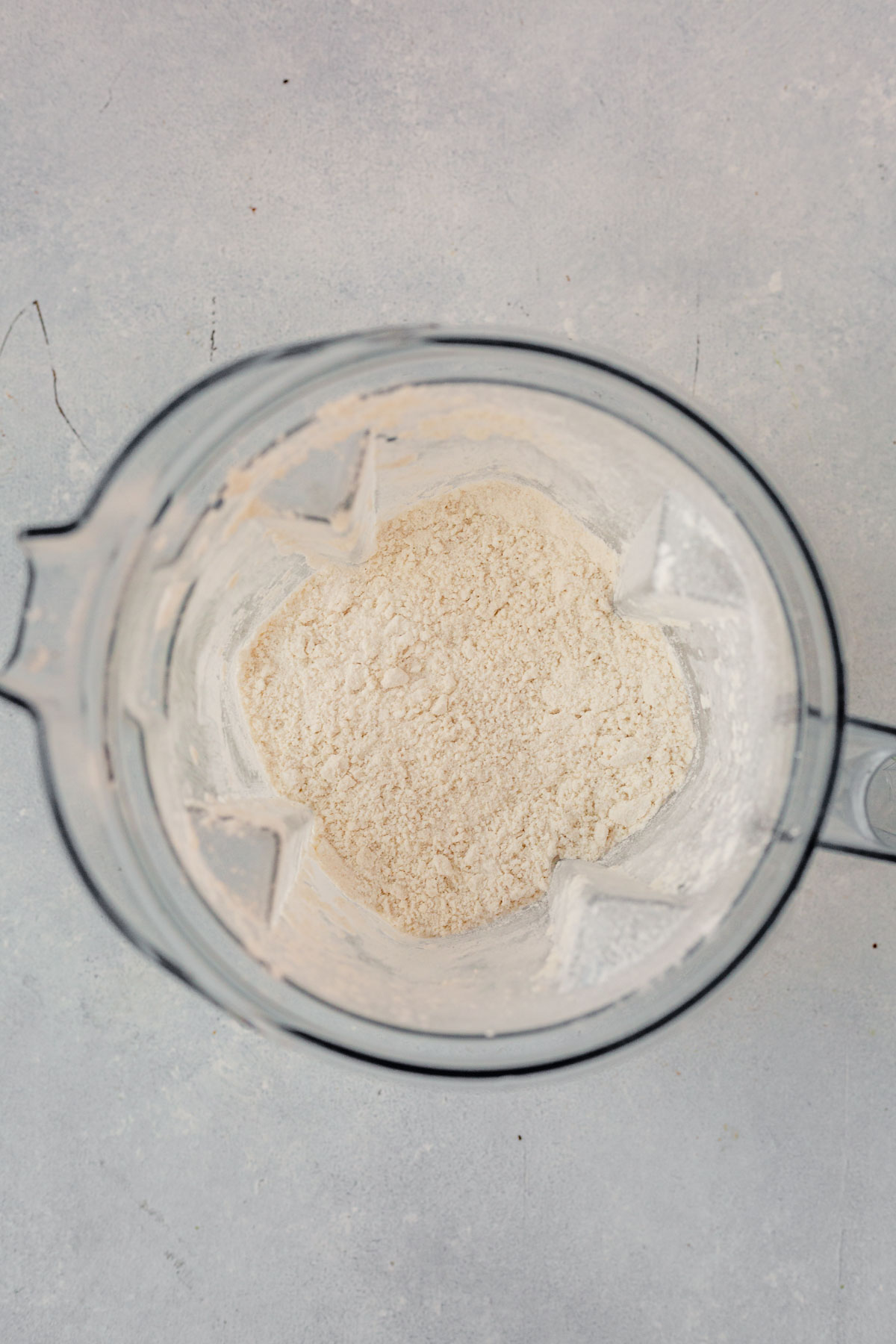 gluten free flour, sugar and cornstarch in a food processoor