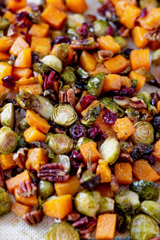 Maple Roasted Brussel Sprouts and Butternut Squash - What Molly Made