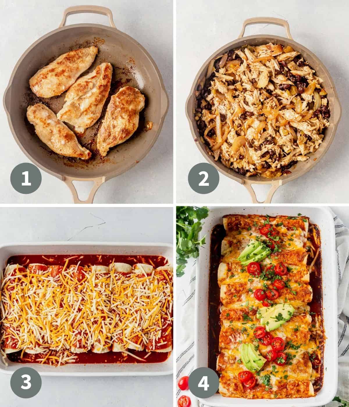 how to make healthy chicken enchiladas