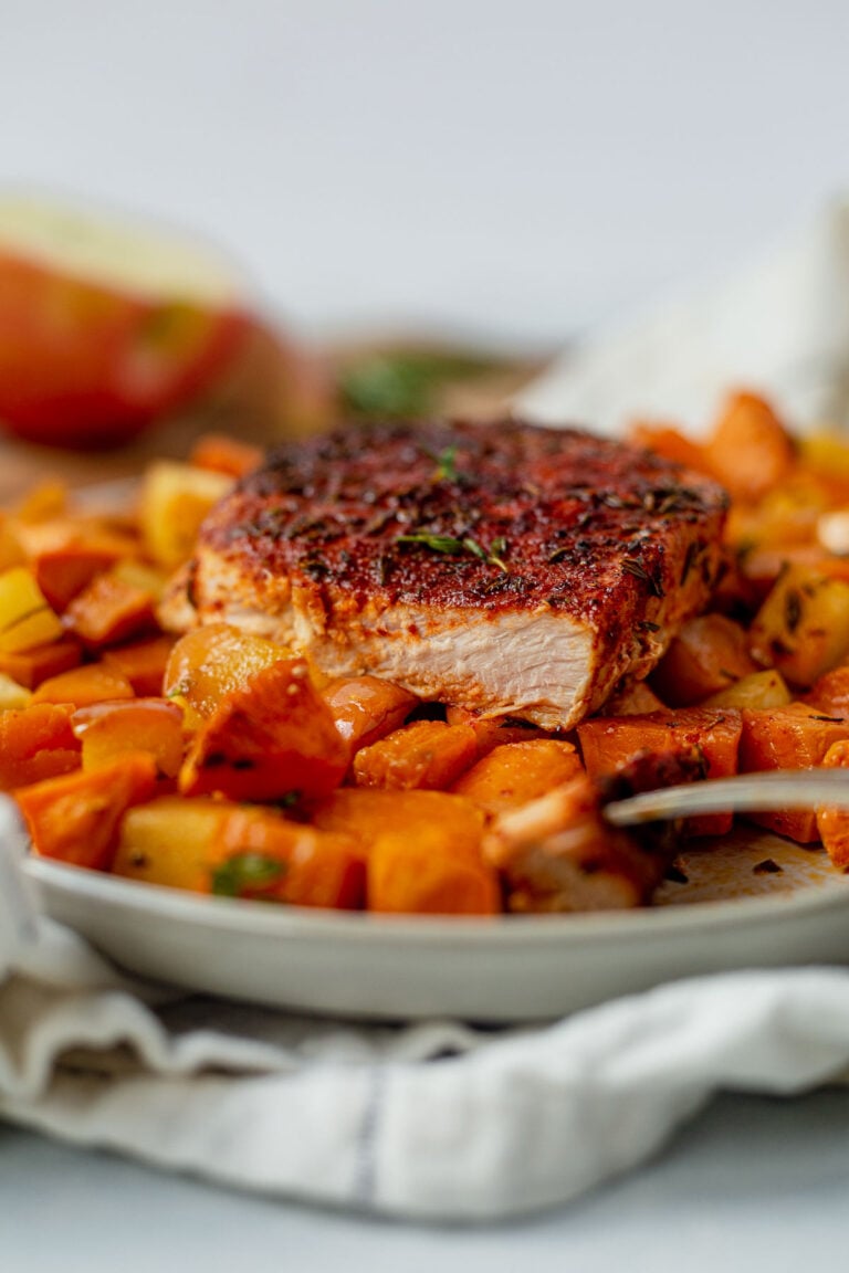 Sheet Pan Pork Chops With Sweet Potatoes And Apples What Molly Made