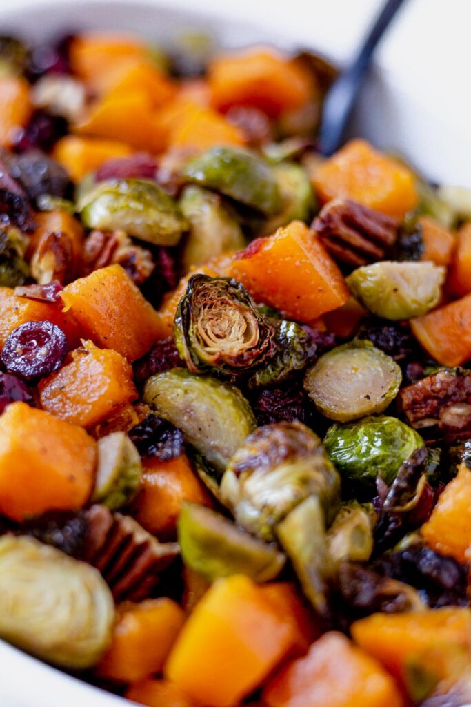 Maple Roasted Brussel Sprouts and Butternut Squash | What Molly Made