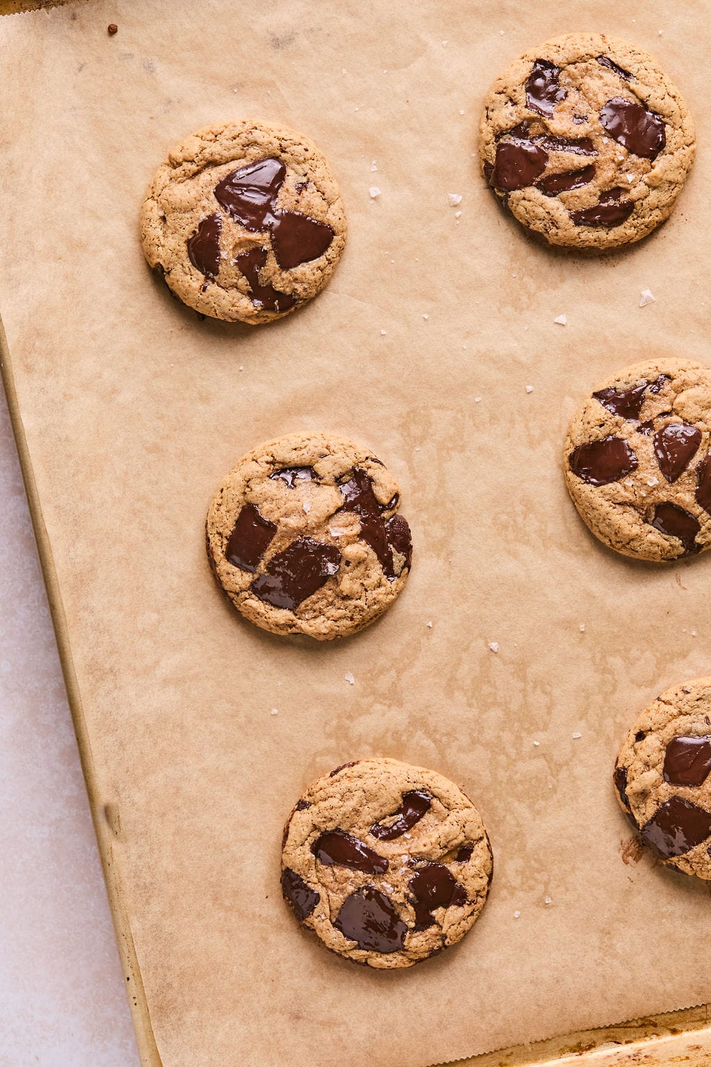 cookies on parchment paper after baking