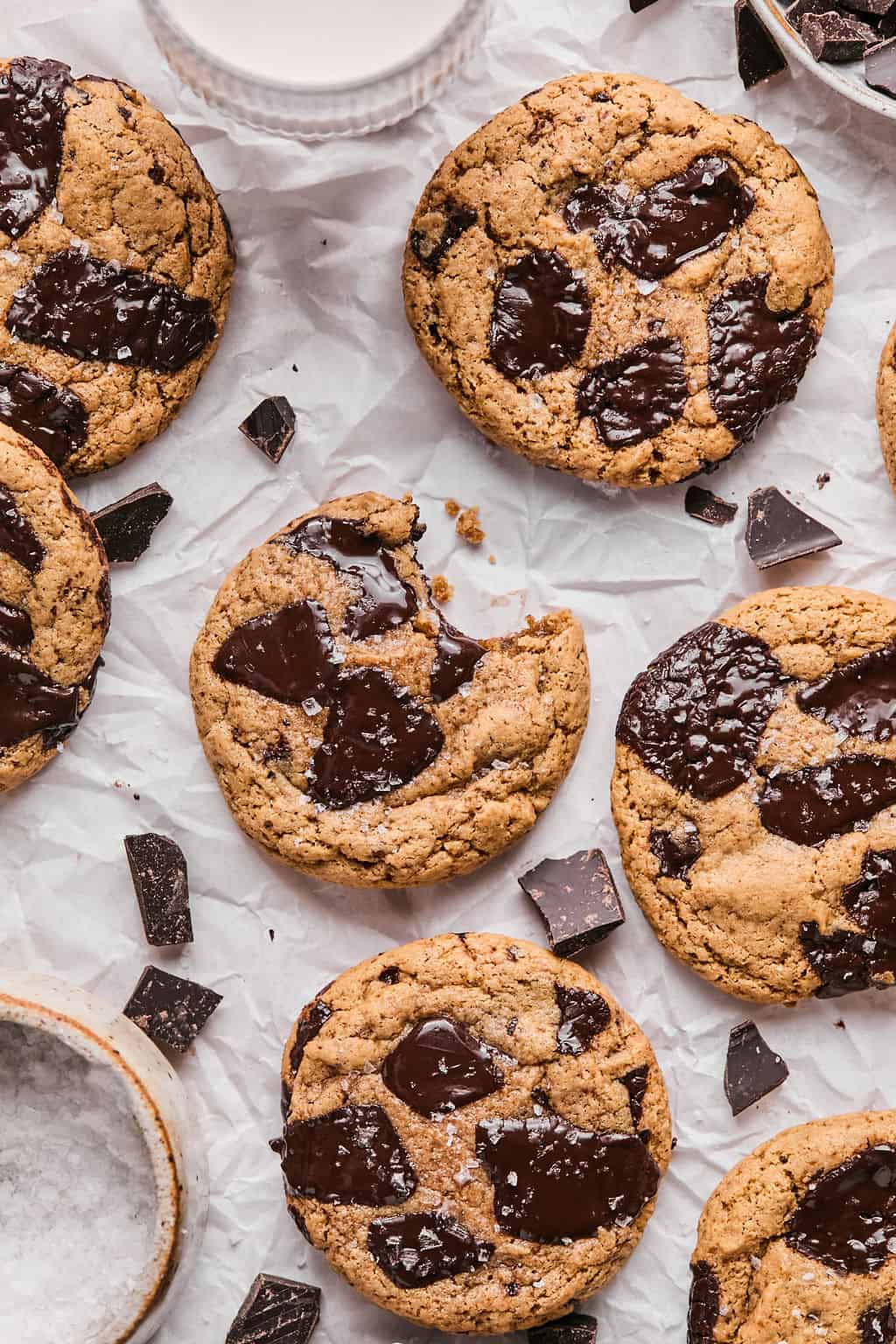 coconut flour cookies on parchment paper 