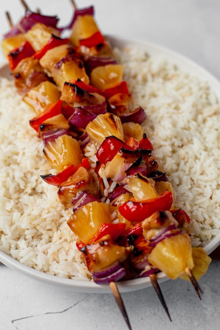 Hawaiian Chicken Kabobs (Air Fryer and Oven) What Molly Made