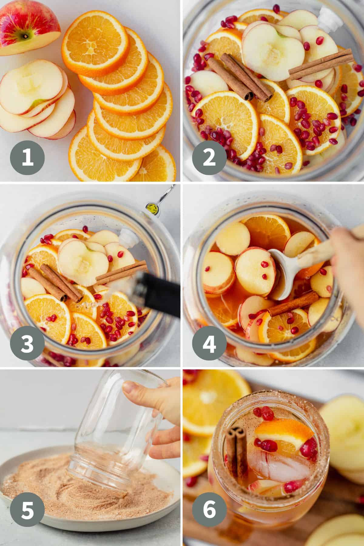 how to make apple cider sangria