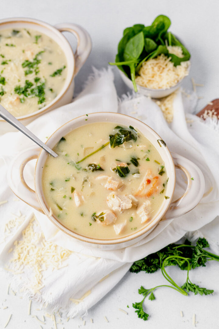 Creamy Chicken Florentine Soup What Molly Made