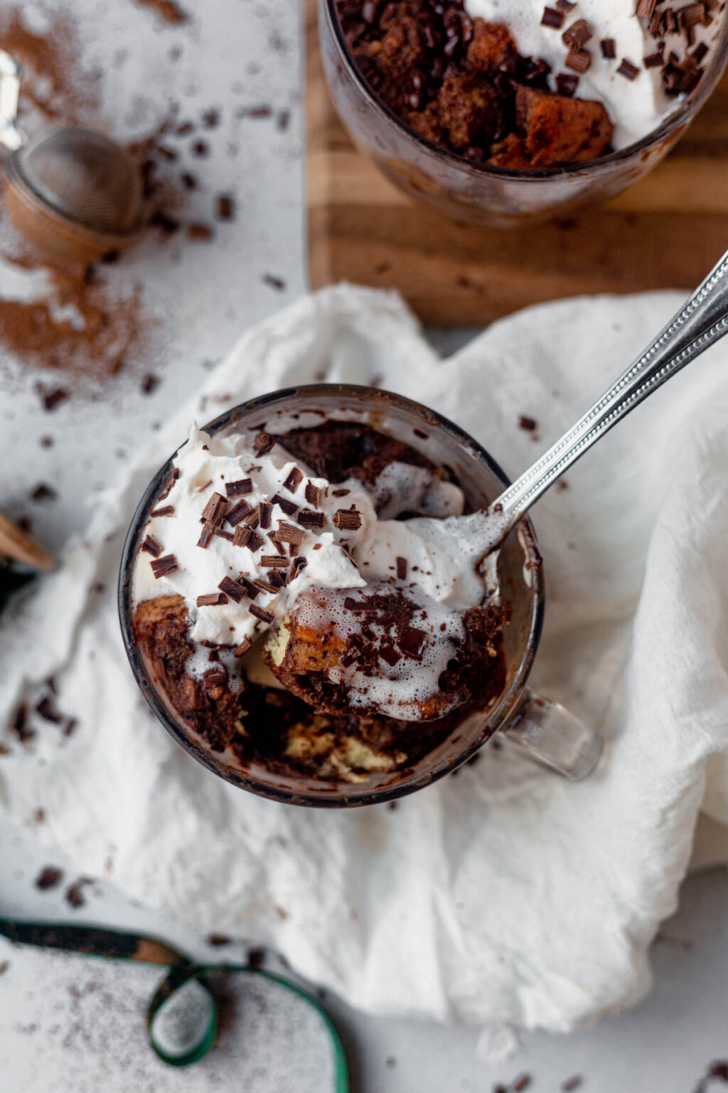 Chocolate Microwave Bread Pudding (5 Minutes) What Molly Made