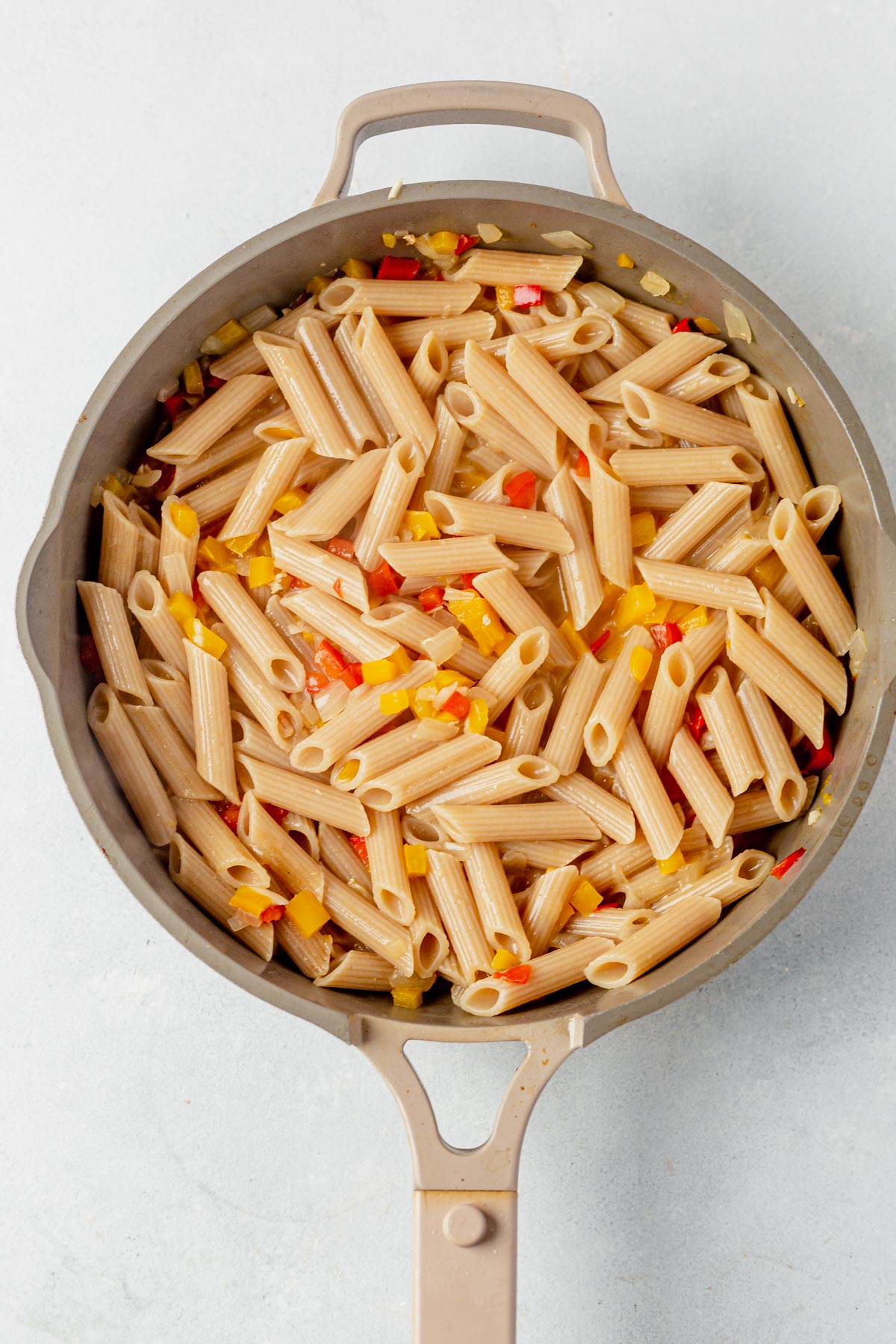 spicy chicken chipotle pasta cooked in one skillet with penne
