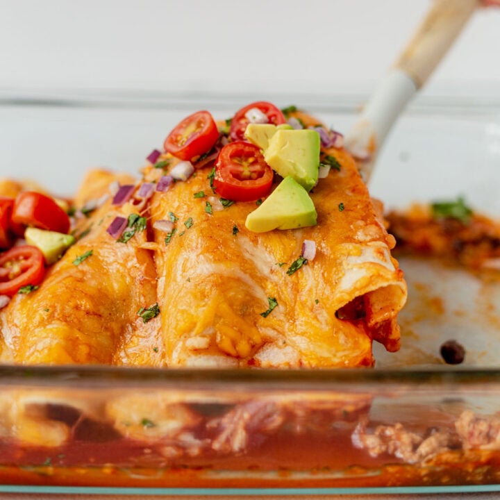 Easy Ground Turkey Enchiladas (Healthy Recipe!)