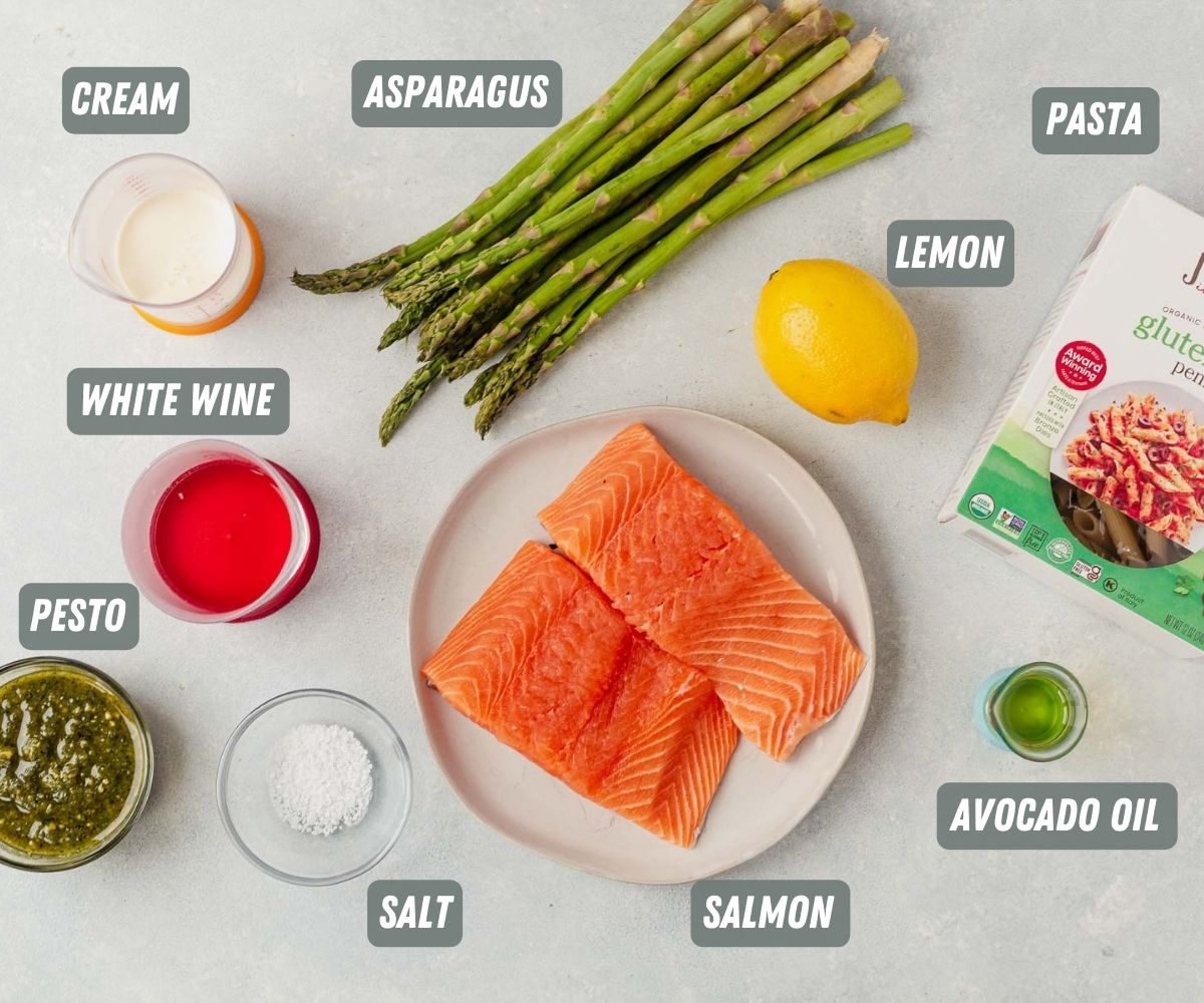 salmon pesto pasta ingredients