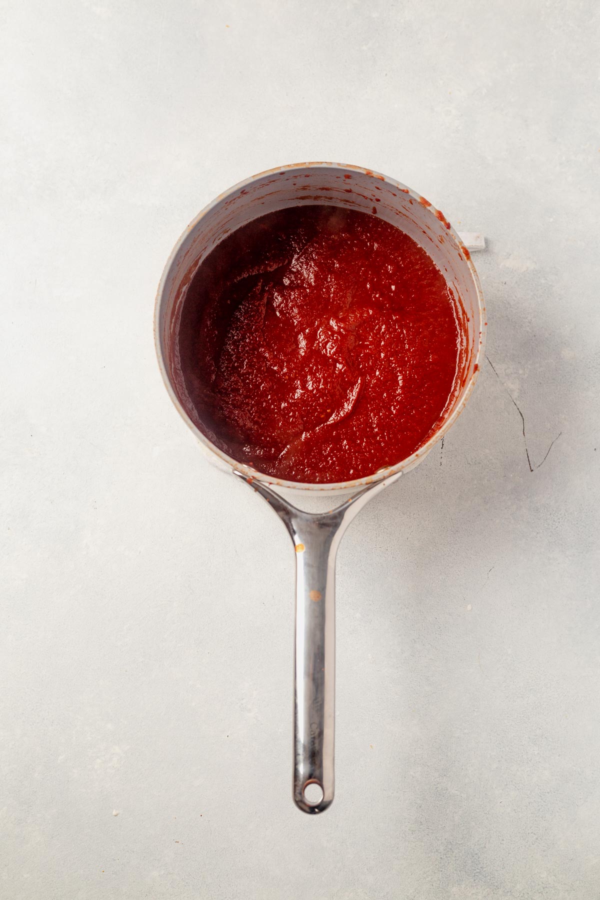 whole30 bbq sauce cooked in a saucepan
