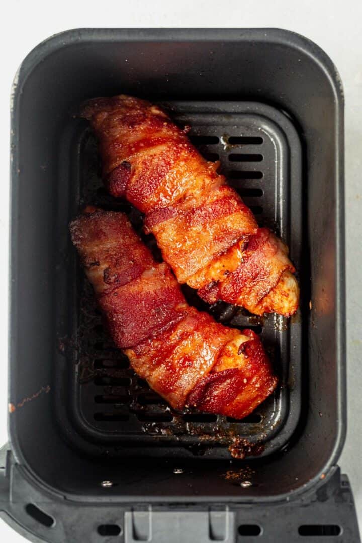 Air Fryer Bacon Wrapped Chicken Breast What Molly Made