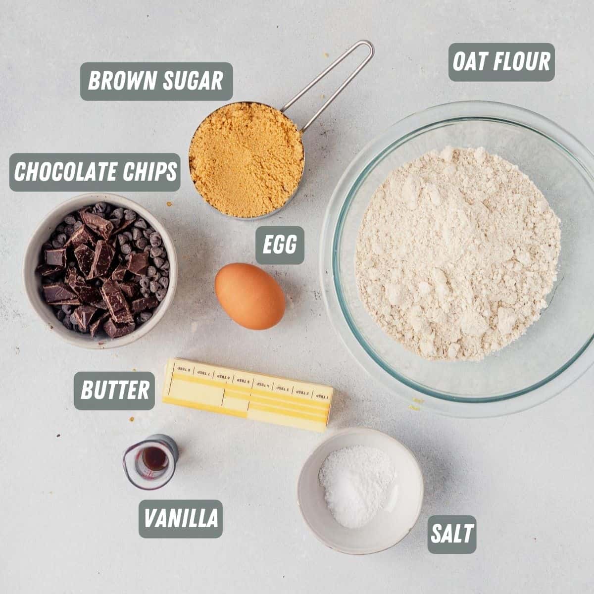 oat flour cookie ingredients