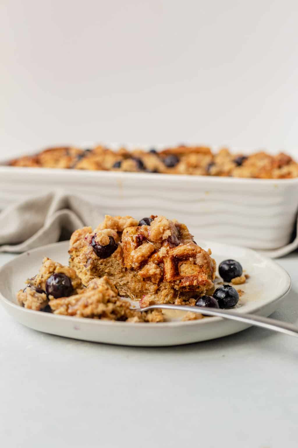 Overnight Blueberry Waffle Casserole What Molly Made